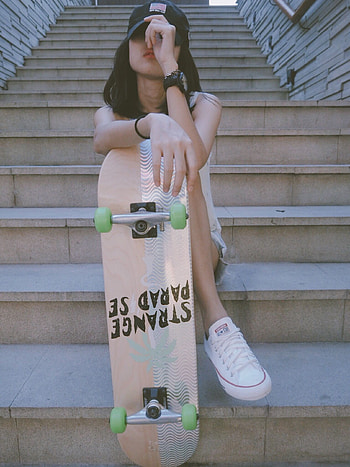 Skating stairs, Girl Skateboarding HD phone wallpaper
