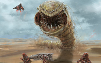 Dune worm game, Video games artwork HD wallpaper