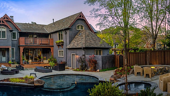 House, architecture, yard, graphy, pool HD wallpaper