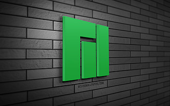 Manjaro 3D logo, , gray brickwall, creative, Linux, Manjaro logo, 3D art, Manjaro new logo, Manjaro HD wallpaper