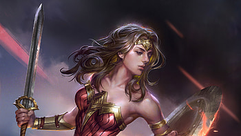 Art Wonder Woman, wonder-woman, superheroes, artwork, digital-art, artstation HD wallpaper