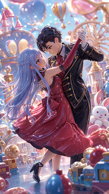 Eighty Six — Carnival Waltz | 86 Lovers' Dance | Carousel Romance, Anime, Couple, Dress HD phone wallpaper