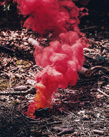 Grass, Smoke, Miscellanea, Miscellaneous, Colored Smoke, Coloured Smoke HD phone wallpaper