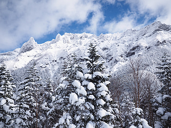 Landscape, Winter, Nature, Trees, Mountains, Snow HD wallpaper