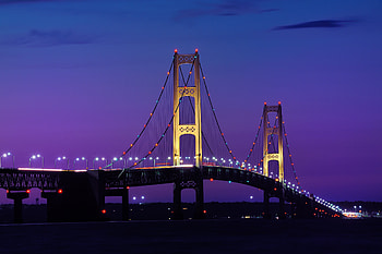 gold and purple, graphy, manmade, bridge, sky, evening, beauty HD wallpaper