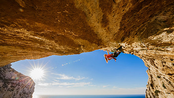 Climbing, Chris Sharma's adventure, climbing , Inspiring HD wallpaper
