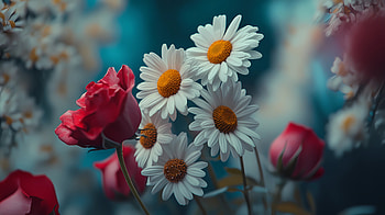 flower, daisy, rose HD wallpaper