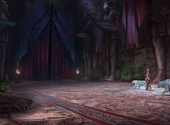 The gate, tiger, fantasy, art, gate, girl, dark HD wallpaper