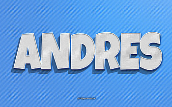 Andres, blue lines background, with names, Andres name, male names, Andres greeting card, line art, with Andres name HD wallpaper