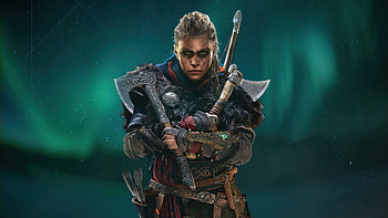 Assassin's Creed Valhalla, female Eivor with axe, 2020 HD wallpaper