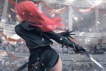 Open Fight , anime-girl, anime, artist, artwork, digital-art, deviantart HD wallpaper