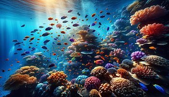 Vibrant Underwater Oasis, underwater graphy, coral reef, underwater, marine life HD wallpaper
