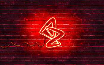 AstraZeneca red logo, , red brickwall, AstraZeneca logo, Covid-19, Coronavirus, AstraZeneca neon logo, Covid vaccine, AstraZeneca HD wallpaper
