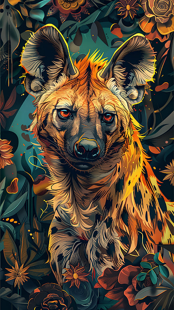 Stunning Hyena Illustration, hyena HD phone wallpaper