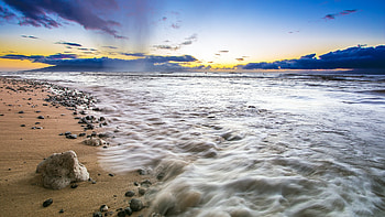 Maui, Beach, Hawaii, Sunset, Ocean HD wallpaper