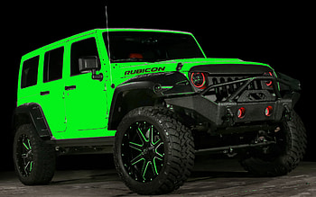 Jeep Wrangler Rubicon, SUVs, studio, 2021 cars, green Wrangler, 2021 Jeep Wrangler, tuning, american cars, Jeep HD wallpaper