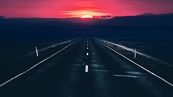 Long Alone Dark Road Sunset View, road, sunset, dark, graphy HD wallpaper
