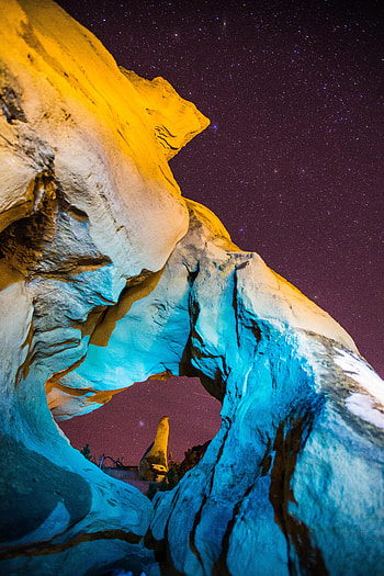 Nature, Night, Rocks, Starry Sky, Stone, Arch HD phone wallpaper
