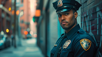 Vigilant Police Officer, police officer, law enforcement, uniform, cityscape HD wallpaper