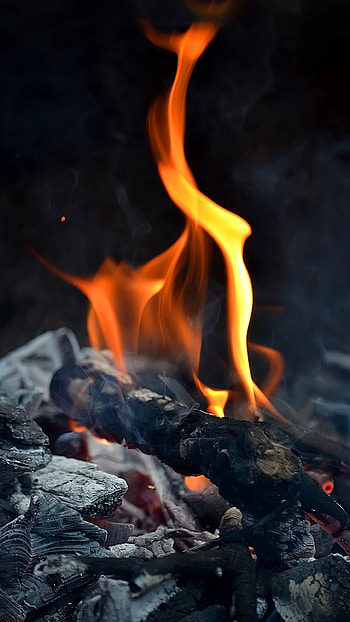 Fire, Fire Ash HD phone wallpaper