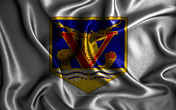 Vernon flag, , silk wavy flags, canadian cities, Day of Vernon, Flag of Vernon, fabric flags, 3D art, Vernon, cities of Canada, Vernon 3D flag HD wallpaper