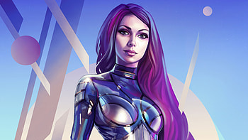 Space Girl Uniform , artist, artwork, digital-art, artstation HD wallpaper
