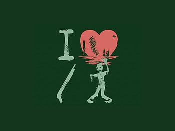 I Love Shooting Zombies, zombies, funny, heart, shotgun HD wallpaper
