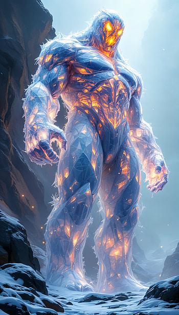 Giant Crystal Guardian - A Stunning , mystical, fantasy HD phone wallpaper