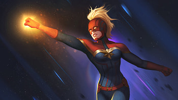 Captain Marvel Arts New, captain-marvel, superheroes, artwork, digital-art, deviantart HD wallpaper