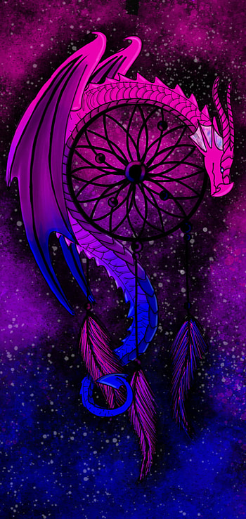 Bi dreamdragon, magenta, art HD phone wallpaper