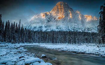 Nature, Rivers, Mountains, Snow HD wallpaper