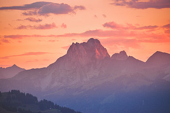 Nature, Sunset, Mountains, Rocks, Evening HD wallpaper