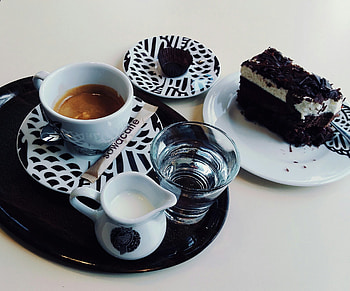 Food, Coffee, Cake, Milk, Biscuit, Sponge Cake HD wallpaper
