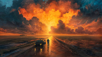 Sweet Journey , love, couple, artist, artwork, digital-art, deviantart HD wallpaper
