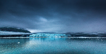 Blue, glacier, sea, Canada HD wallpaper