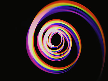 Abstract, Rainbow, Shine, Light, Multicolored, Motley, Movement, Traffic, Long-Term Exposure, Iridescent, Spiral HD wallpaper