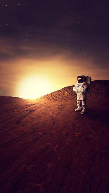 Mars, Astronauts HD phone wallpaper