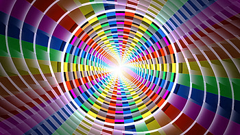Colorful Lines Circles Glow Depth Abstraction Abstract HD wallpaper