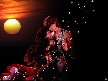 Dark Romance, night, sunrise, nice, magical, men, couple, maiden, short hair, blonde hair, cloud, female, handsome, sunset, sweet, girl, petal, ray, woman, anime girl, anime, fantasy, pretty, romantic, guy, lover, black, sunlight, red hair, dress, long hair, beauty, lady, abstract, male, sun, magic, man, beautiful, romance, dark, boy, hug, love, sky, women HD wallpaper