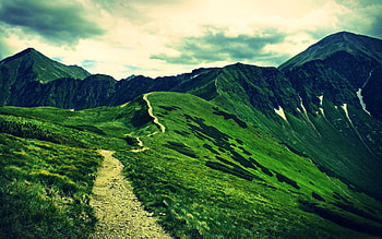 Green mountains, landscape, nature HD wallpaper