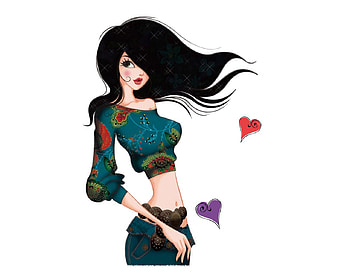 girl drawings, abstract, entertainment, other, cool, women, colours HD wallpaper