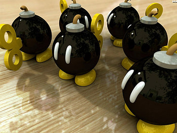 bombs, 3d and cg, abstract HD wallpaper