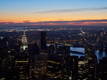 Cities, Twilight, Building, Lights, Night City, Dusk, Tower HD wallpaper