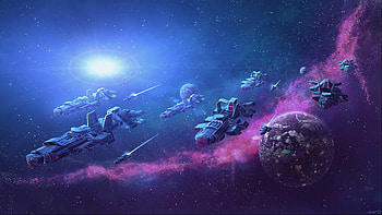 Spaceship HD wallpaper