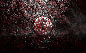 Tumblr logo, grunge art, Tumblr stone logo, red stone texture, Tumblr, grunge stone texture, Tumblr emblem, Tumblr 3d logo HD wallpaper