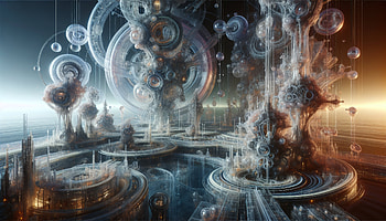 Futuristic Abstract Machinery, Digital Art, Abstract, futuristic, surrealism, architecture HD wallpaper