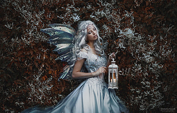 Fairy, model, girl, lantern, marketa novak, woman HD wallpaper