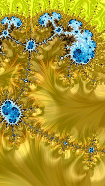 Trippy Psychedelic Fractal, yellow, Abstract, fractal HD phone wallpaper