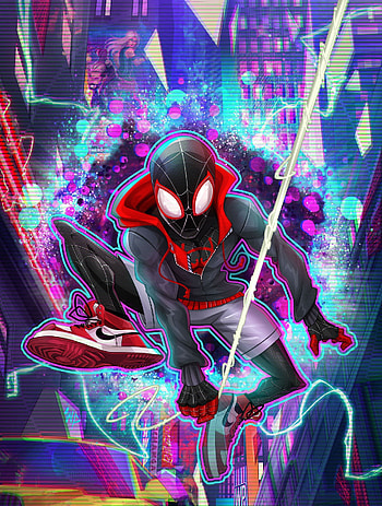 Spider-verse, Miles Morale, movie, fan art HD phone wallpaper