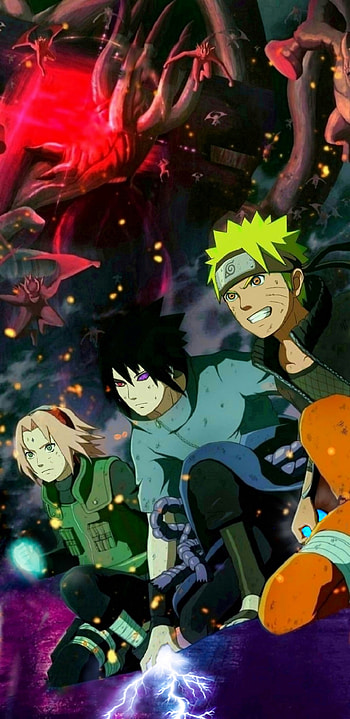 Naruto team 7, art, facial expression HD phone wallpaper